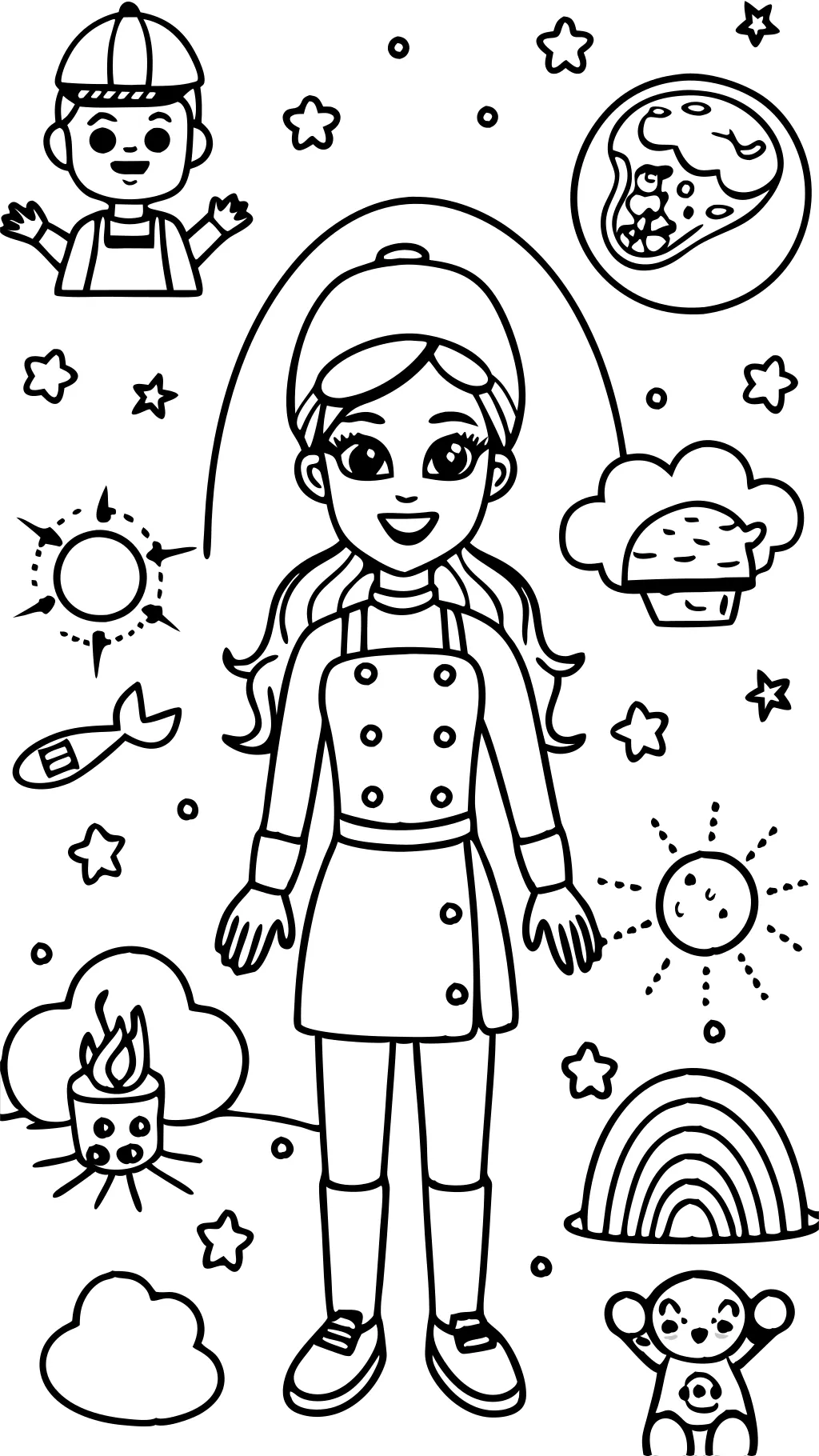 barbies coloring pages